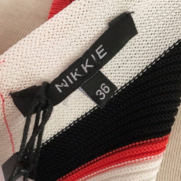 NWT Dutch label NIKKIE pencil dress with rear full length zipper SIZE 8-10 - Picture 10 of 10